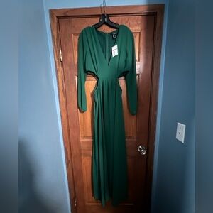 Forever 21 Deep Green Long Sleeve Dress